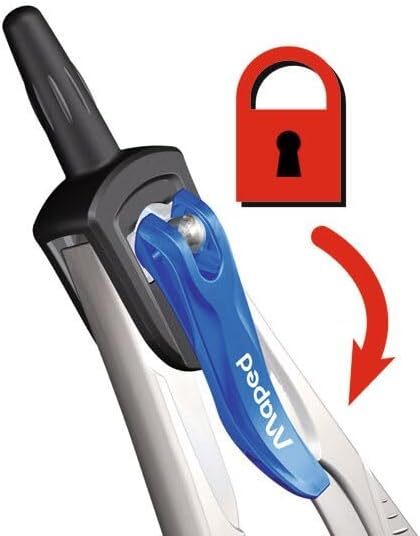 Maped Stop System – Compás Escolar de Precisión con Abrazadera Universal y Estuche de Minas (Caja 3 Piezas)