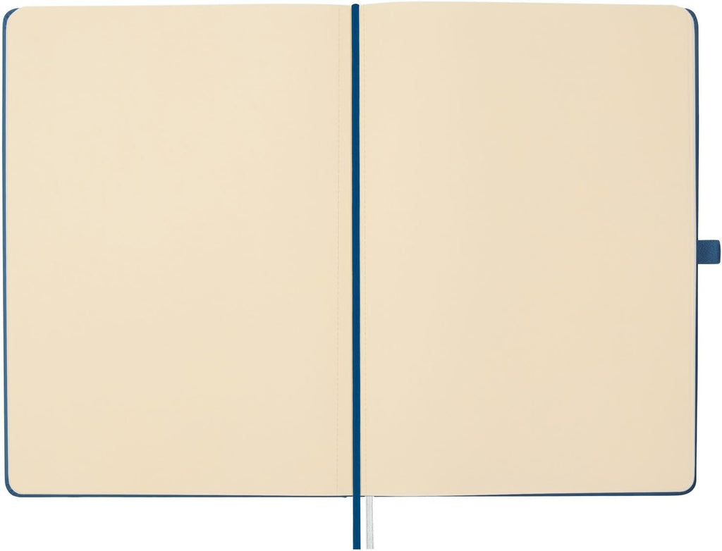 Finocam Nexo Cuaderno A5 Azul Marino | Tapa Dura | 72 Hojas Lisas Microperforadas | Bolsillo Interior y Portabolígrafo