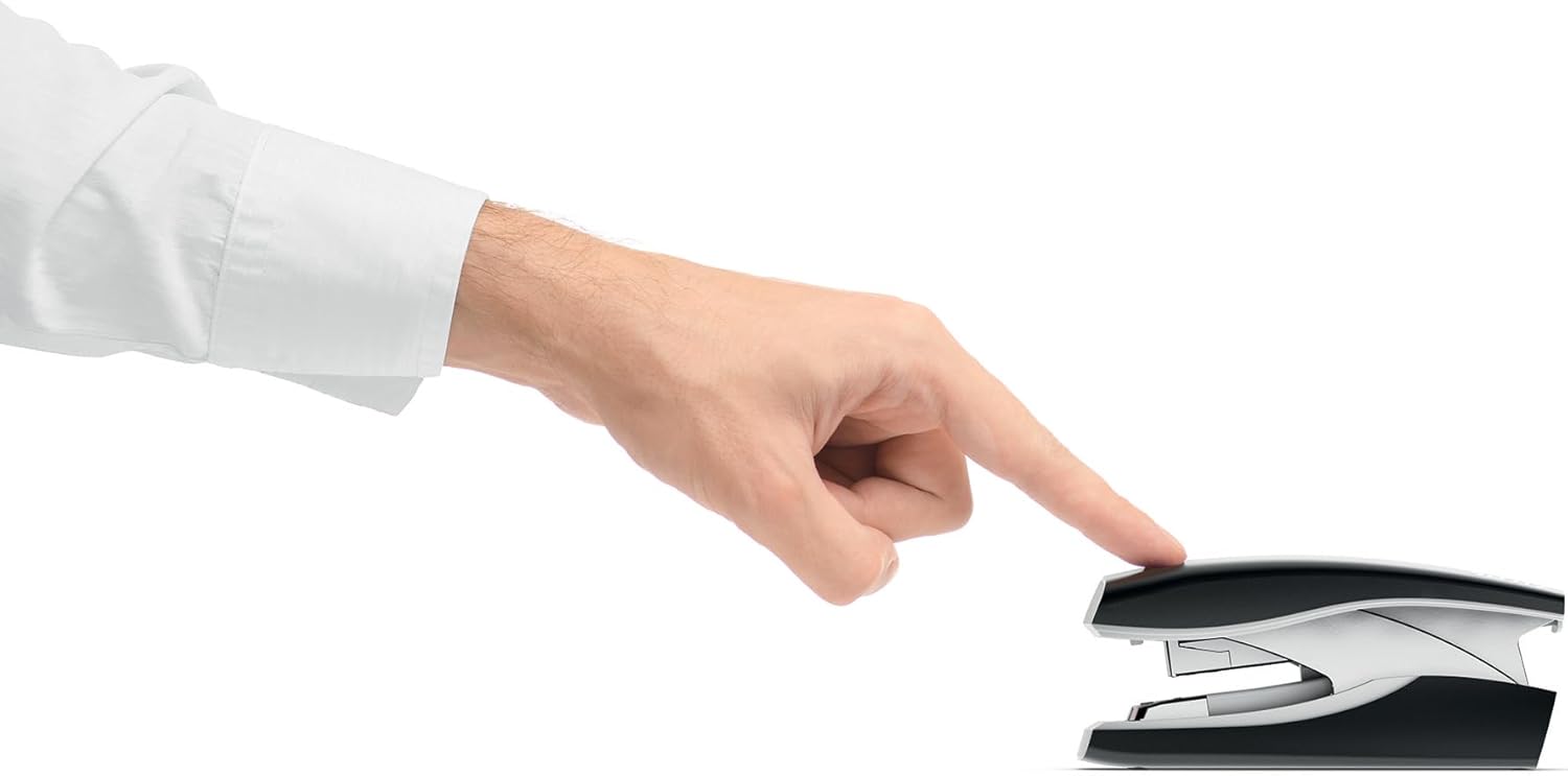 Grapadora Leitz Softpress NeXXt Serie 56030095 Metálica Negra – Potencia y precisión en cada grapa