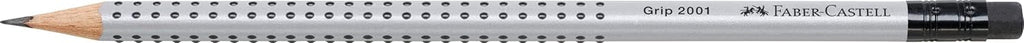 Faber-Castell Grip 2001 – Caja de 12 Lápices de Grafito con Goma de Borrar HB