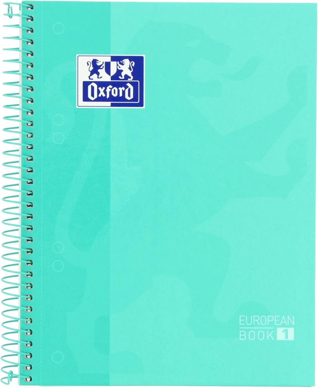 Oxford Cuaderno A5 Cuadriculado 5x5 Microperforado Europeanbook 1 | Tapa Extradura | 80 Hojas 90 g | Color Ice Mint
