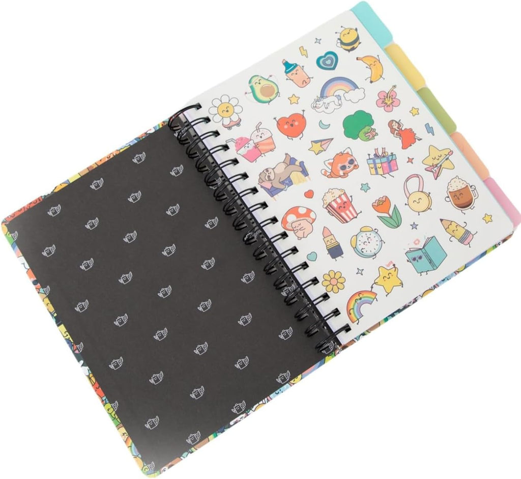 Mr. Wonderful Cuaderno A5 con Separadores | Tapa Dura | 160 Hojas Cuadriculadas | Personajes Wonder