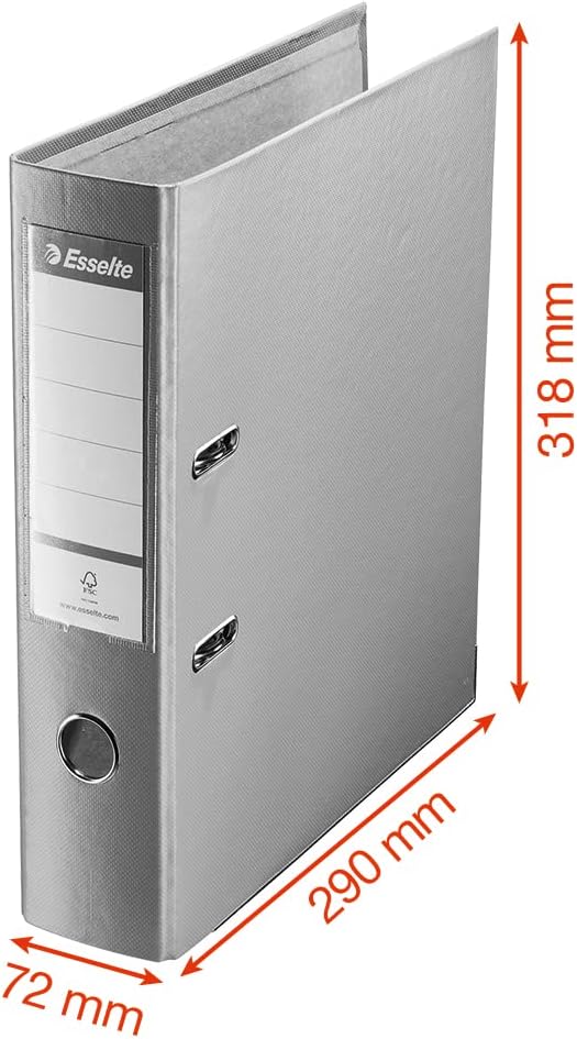 Archivador A4 Esselte Premium – Negro Mate 75 mm (Pack de 3 Unidades)