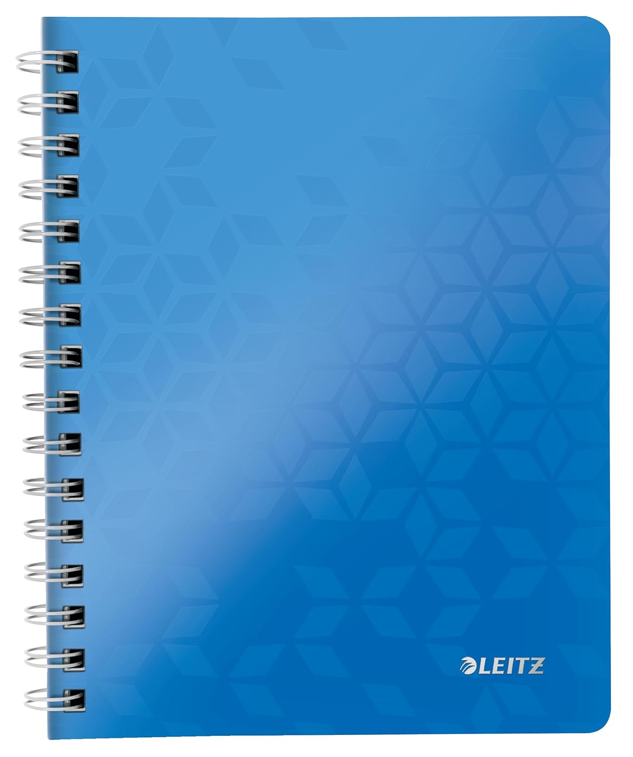 Leitz Wow Cuaderno A5 Cuadriculado 5x5 | Tapa dura laminada | 80 hojas 90 g | Color Azul Metallic