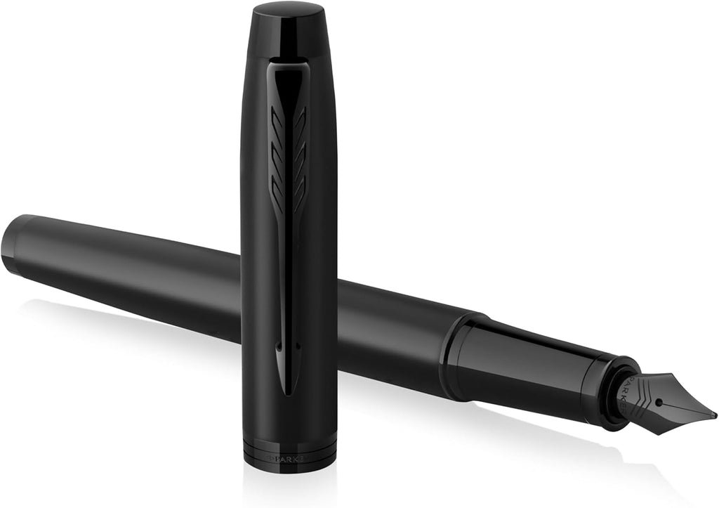 arker IM Pluma Estilográfica Negro Mate con Adornos Negros – Punta Fina