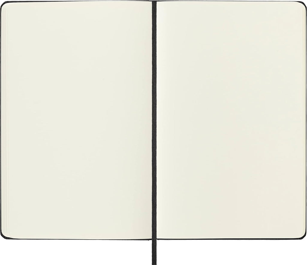 Moleskine Classic Cuaderno Grande 13 x 21 cm | Hojas Lisas | Tapa Dura Negra | 240 Páginas | Cierre Elástico