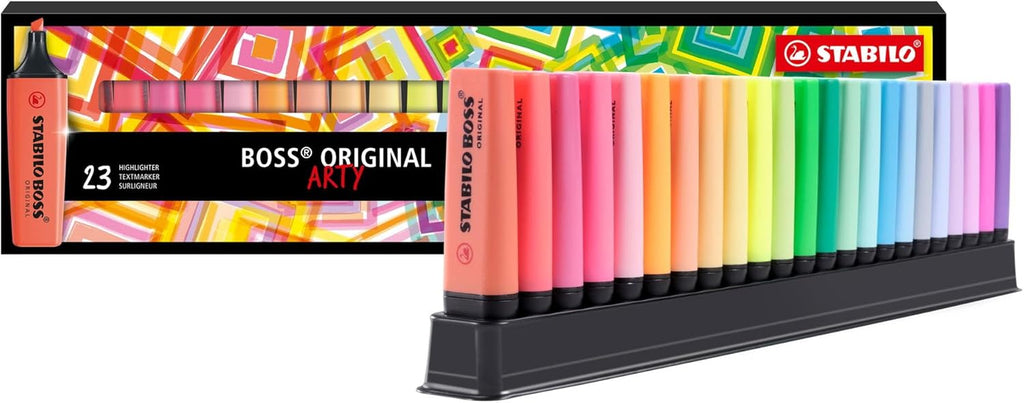 STABILO BOSS ORIGINAL ARTY – Set de 23 Colores (Pastel + Neón)