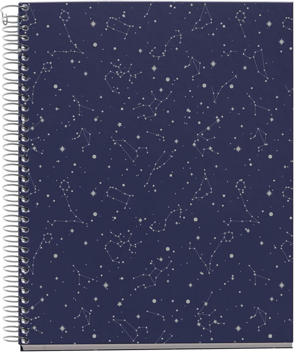 Miquelrius Cuaderno A5 4 Franjas Cosmos | 120 Hojas Cuadriculadas 5x5 | Tapa Dura | Papel Sostenible 70 g/m² | 2 Taladros
