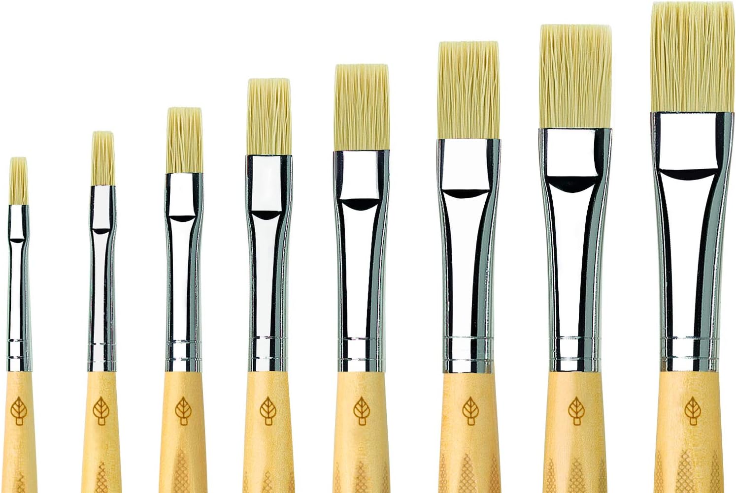 Da Vinci Student Serie 3529 – Set de 8 Pinceles Planos Sintéticos (Tamaños 2 a 16) – Para Todo Tipo de Pintura