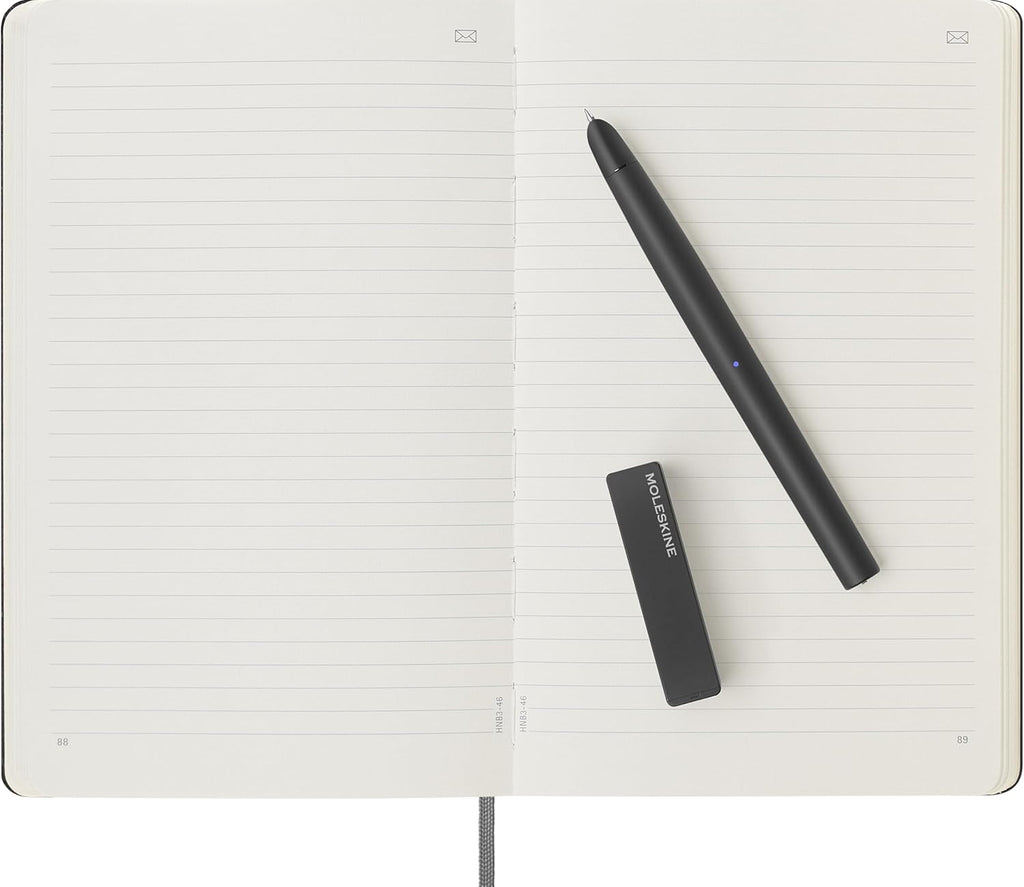 Moleskine Smart Writing Set – Libreta Inteligente con Bolígrafo Digital Incluido – Cuaderno de Páginas Rayadas 13x21 cm – Color Negro
