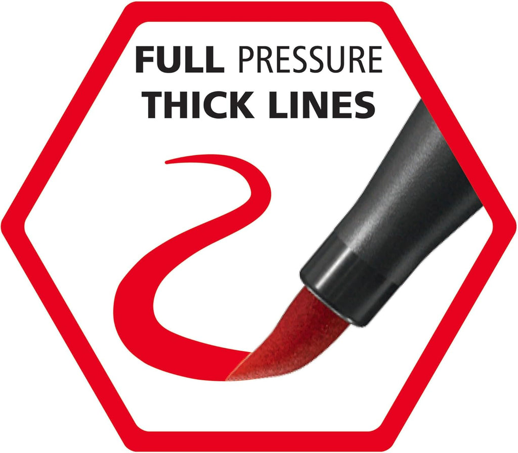 Rotulador premium con punta de pincel STABILO Pen 68 Brush - Estuche de metal ARTY con 30 colores