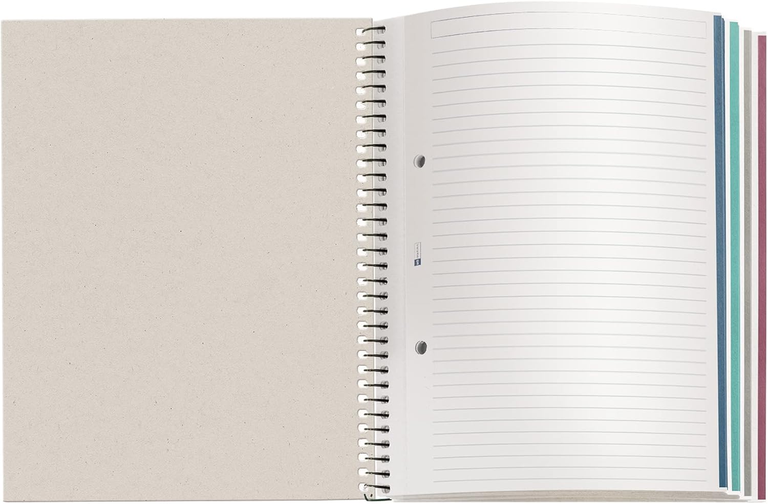 Miquelrius Cuaderno A5 4 Franjas Cosmos | 120 Hojas Cuadriculadas 5x5 | Tapa Dura | Papel Sostenible 70 g/m² | 2 Taladros