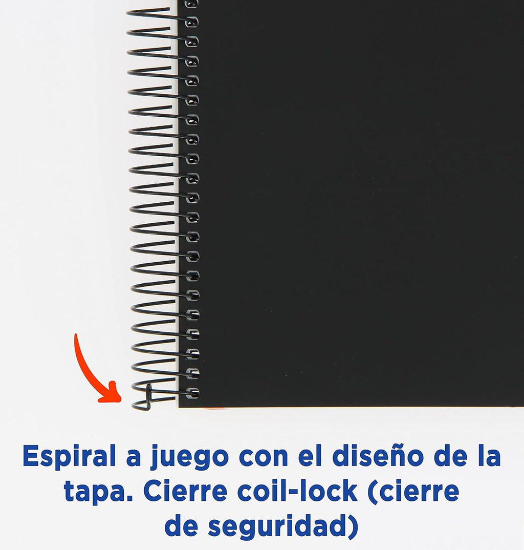 Oxford Black n’ Colours Pack 2 Cuadernos A4 | Tapa Extradura Negra | 80 Hojas Cuadriculadas 5x5 | Microperforado | Papel Optik Paper 90 g