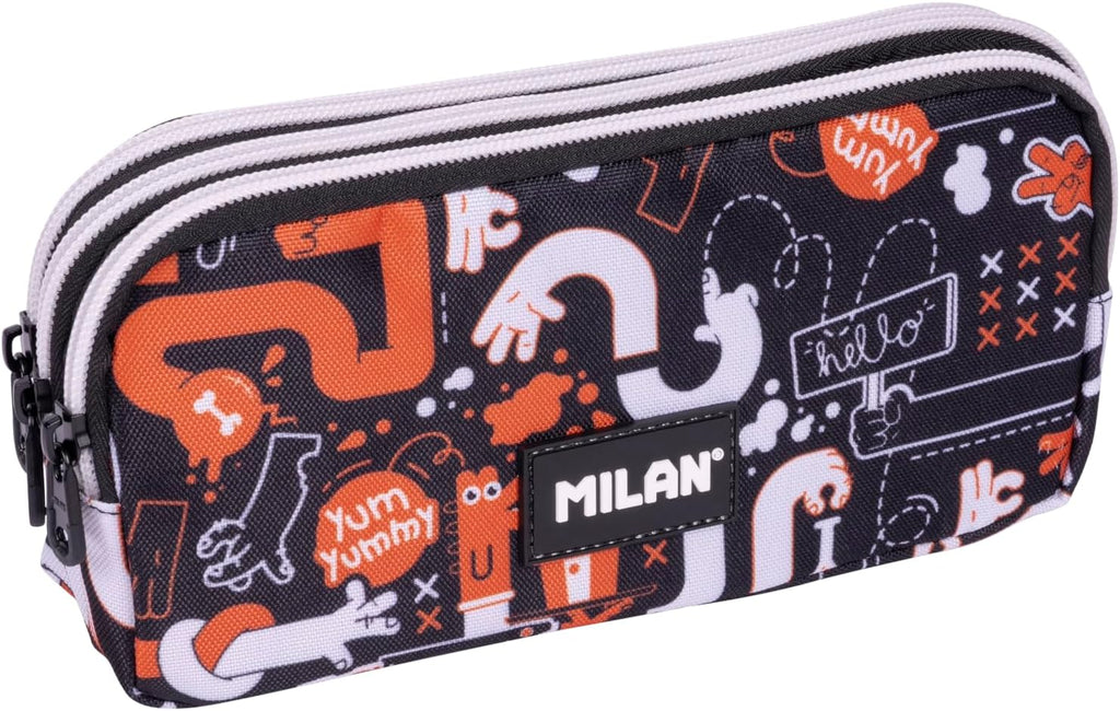 MILAN® Estuche Portatodo 3 Cremalleras – Serie Especial FINGERS