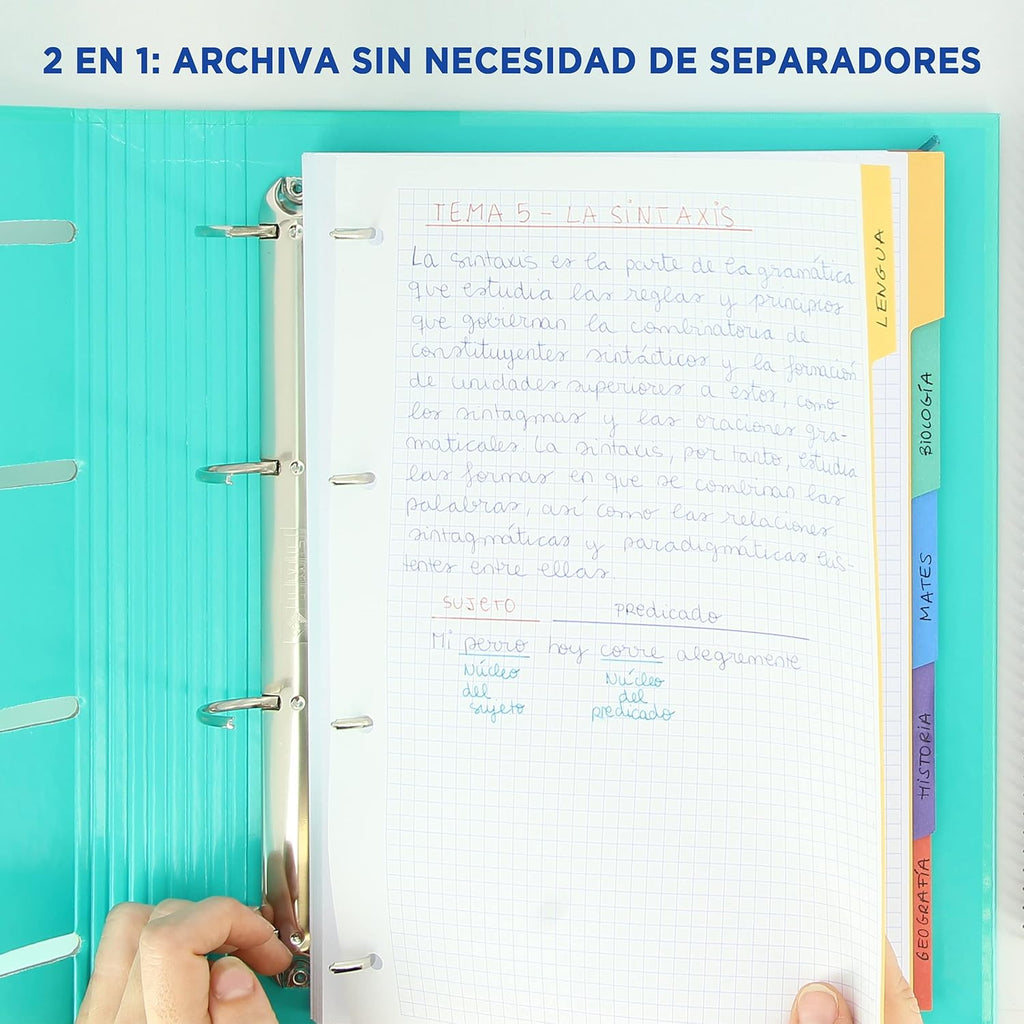 Oxford Black n’ Colours Pack 2 Cuadernos A4 | Tapa Extradura Negra | 80 Hojas Cuadriculadas 5x5 | Microperforado | Papel Optik Paper 90 g