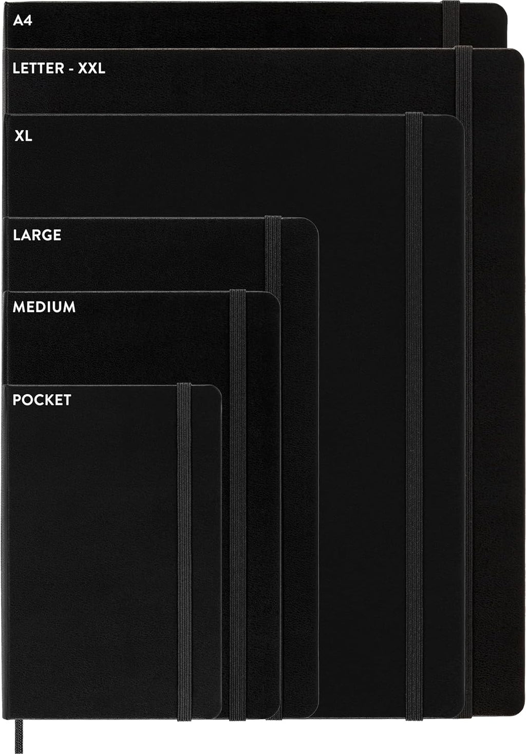 Moleskine Classic Cuaderno Grande 13 x 21 cm | Hojas Lisas | Tapa Dura Negra | 240 Páginas | Cierre Elástico