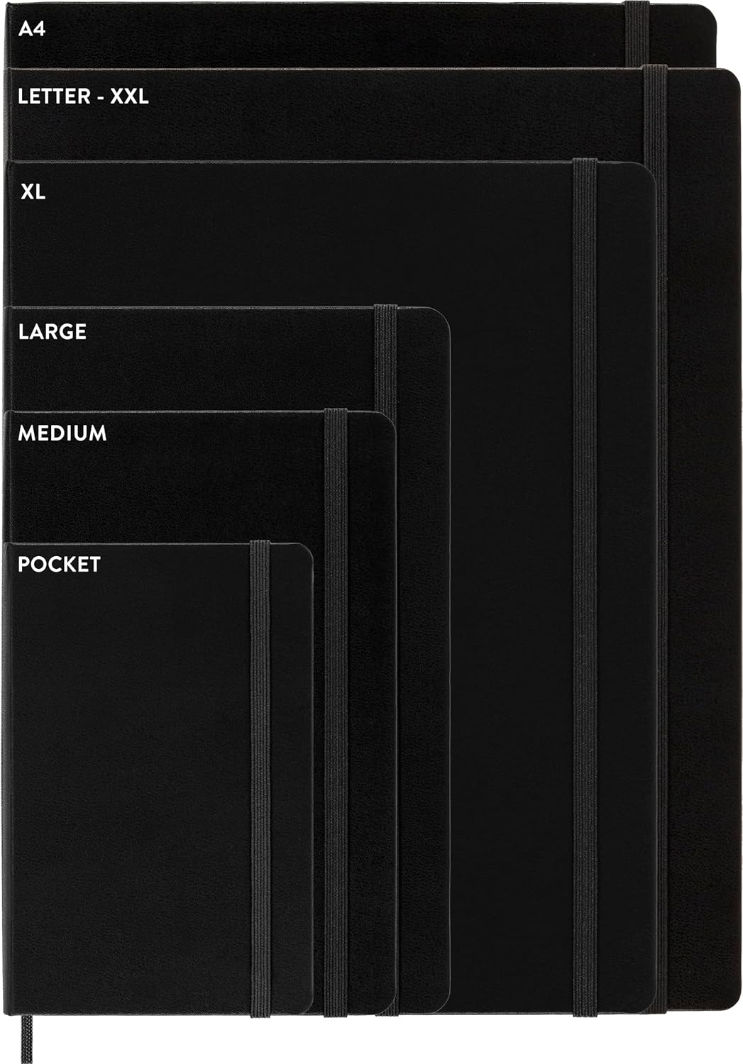 Moleskine Classic Cuaderno Grande 13 x 21 cm | Hojas Lisas | Tapa Dura Negra | 240 Páginas | Cierre Elástico