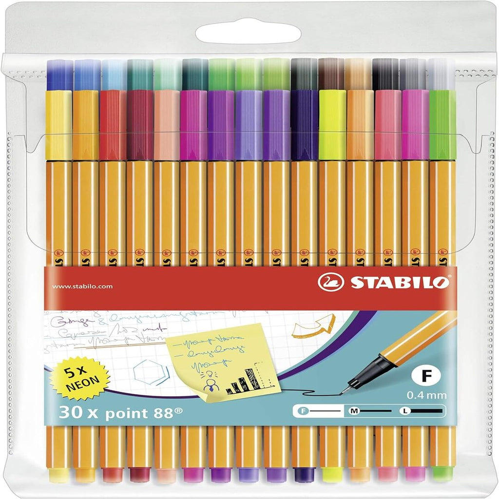 STABILO Point 88 Fineliner – Set de 30 Colores
