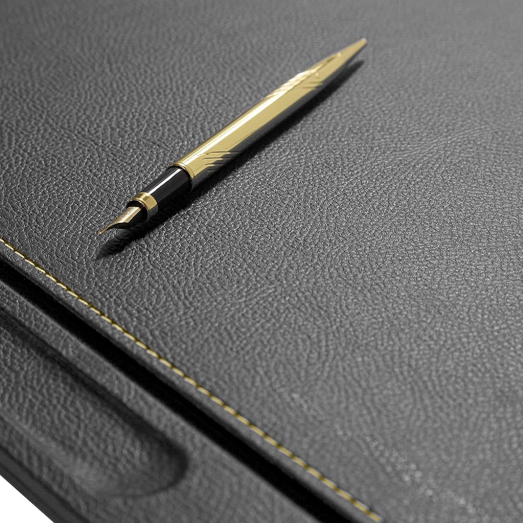 Set de Escritorio Premium – Piel Sintética Negra