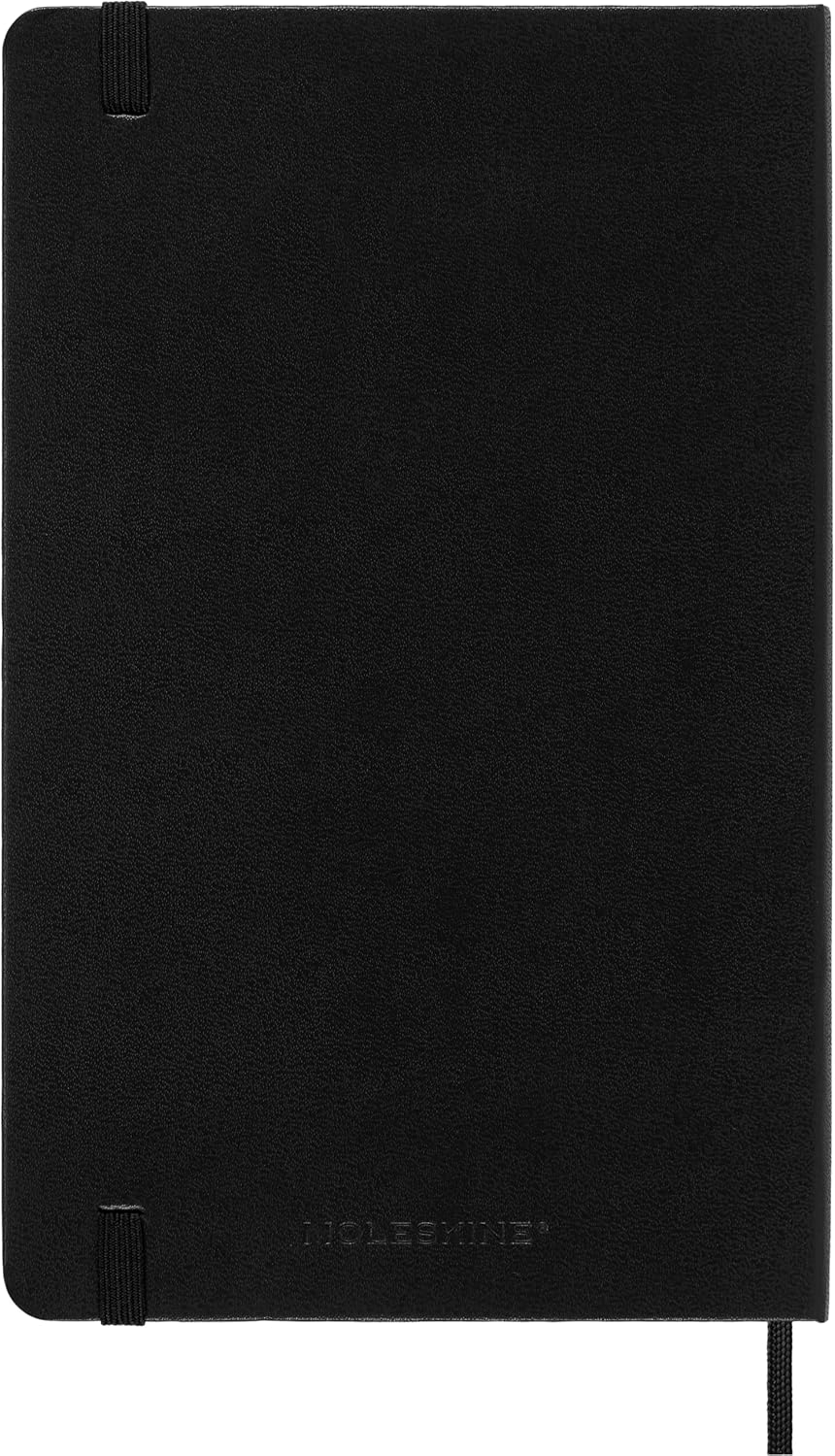 Moleskine Classic Cuaderno Grande 13 x 21 cm | Hojas Lisas | Tapa Dura Negra | 240 Páginas | Cierre Elástico
