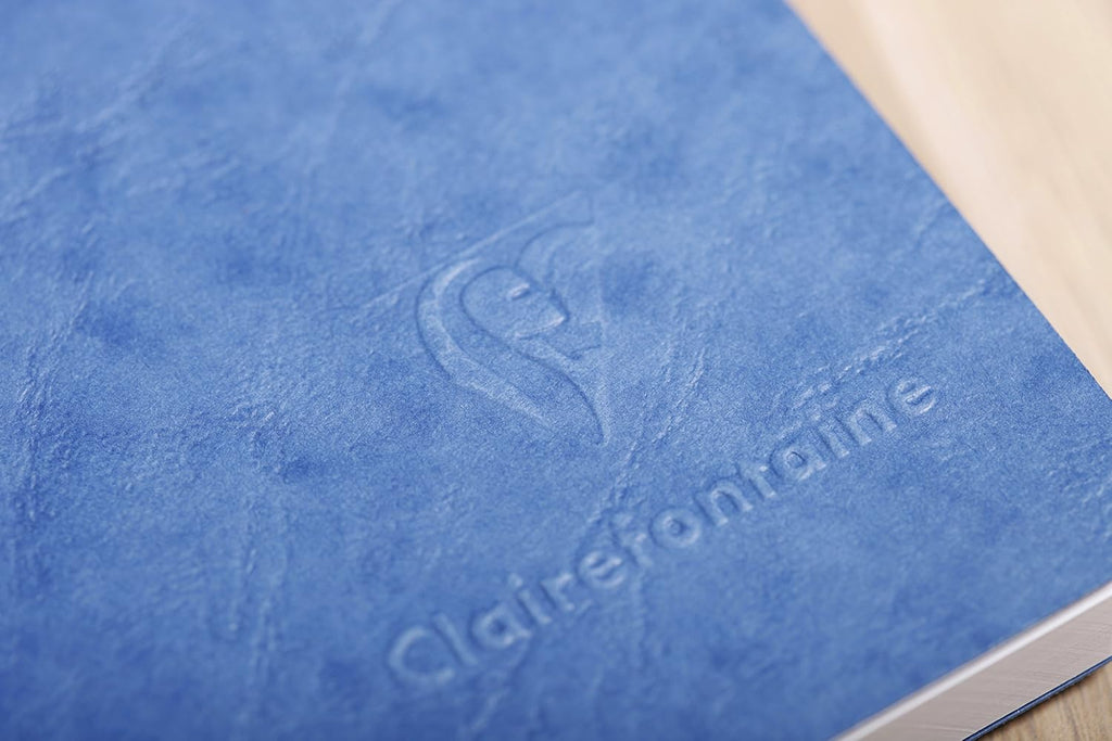 Clairefontaine Age-Bag Cuaderno A4 | 96 Hojas Cuadriculadas 5x5 | Tapa Flexible Azul | Papel Satinado 90 g