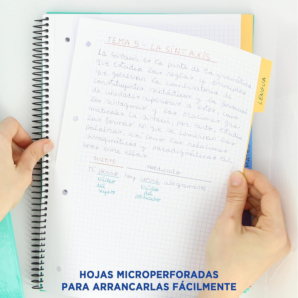 Oxford Black n’ Colours Pack 2 Cuadernos A4 | Tapa Extradura Negra | 80 Hojas Cuadriculadas 5x5 | Microperforado | Papel Optik Paper 90 g