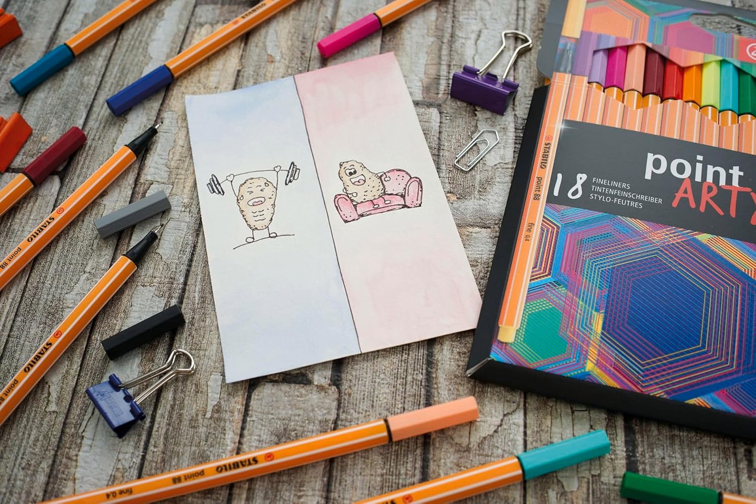 STABILO Point 88 ARTY – Set de 65 Colores