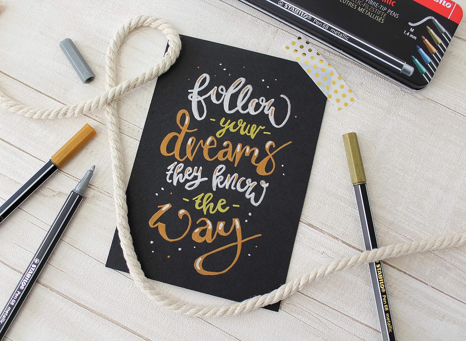 STABILO Pen 68 Metallic – Set de 8 Colores Metálicos